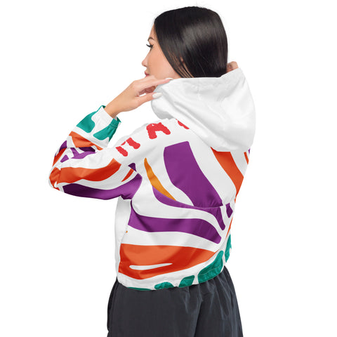 Womens Acid Cropped Windbreaker